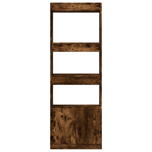 vidaXL Highboard 63x33x180 cm Smoked Oak Engineered Wood