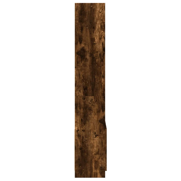 vidaXL Highboard 63x33x180 cm Smoked Oak Engineered Wood