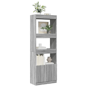 vidaXL Highboard 63x33x180 cm Grey Sonoma Chipboard