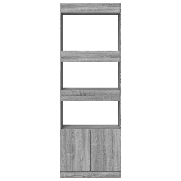vidaXL Highboard 63x33x180 cm Grey Sonoma Chipboard