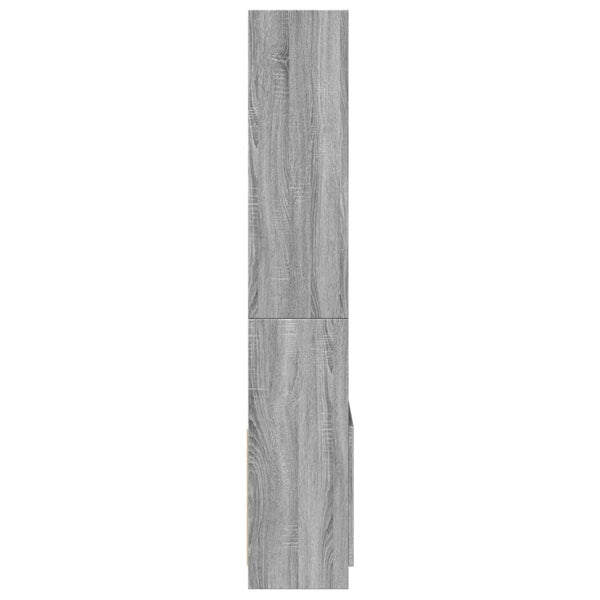 vidaXL Highboard 63x33x180 cm Grey Sonoma Chipboard