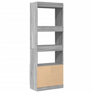 vidaXL Highboard 63x33x180 cm Grey Sonoma Chipboard