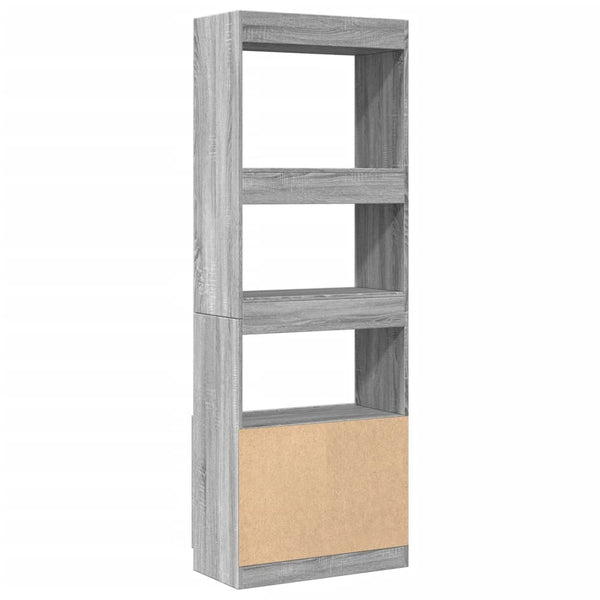 vidaXL Highboard 63x33x180 cm Grey Sonoma Chipboard