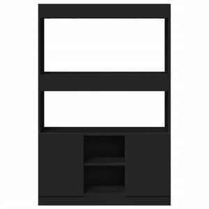 vidaXL Highboard Black 92x33x140 cm Engineered Wood