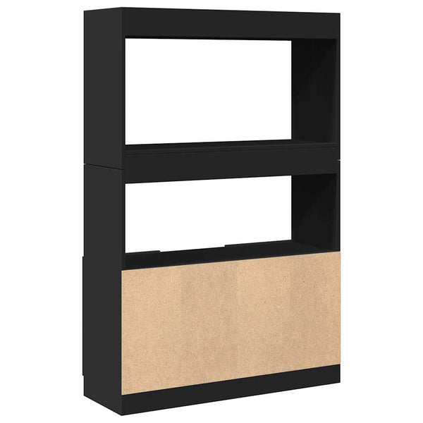 vidaXL Highboard Black 92x33x140 cm Engineered Wood