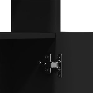 vidaXL Highboard Black 92x33x140 cm Engineered Wood