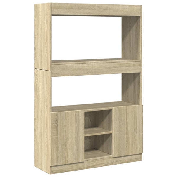 vidaXL Highboard Sonoma Oak 92x33x140 cm Engineered Wood