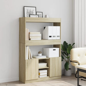 vidaXL Highboard Sonoma Oak 92x33x140 cm Engineered Wood