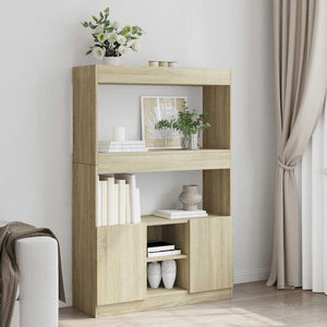 vidaXL Highboard Sonoma Oak 92x33x140 cm Engineered Wood