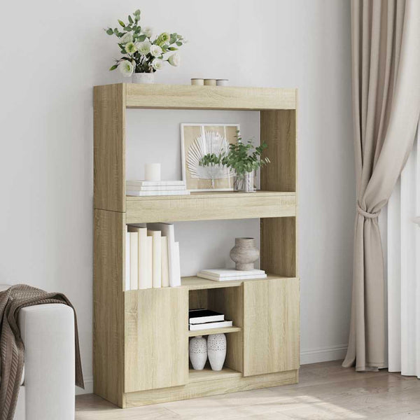 vidaXL Highboard Sonoma Oak 92x33x140 cm Engineered Wood