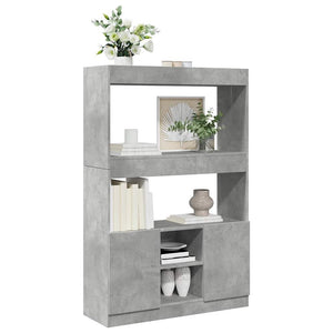 vidaXL Highboard Concrete Gray 92x33x140 cm Engineered Wood