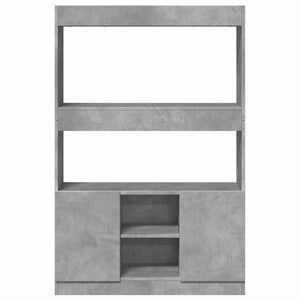 vidaXL Highboard Concrete Gray 92x33x140 cm Engineered Wood