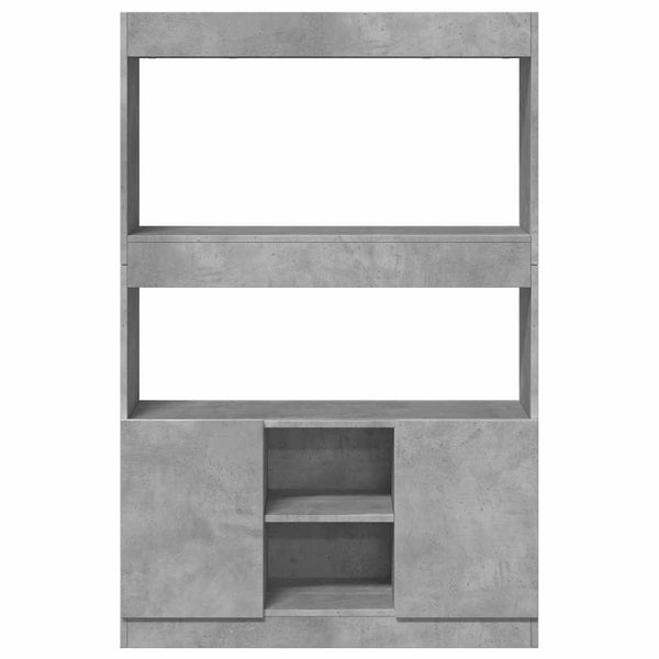 vidaXL Highboard Concrete Gray 92x33x140 cm Engineered Wood