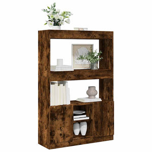 vidaXL Highboard Smoked Oak 92x33x140 cm Engineered Wood