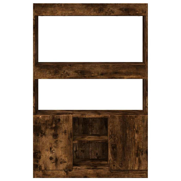 vidaXL Highboard Smoked Oak 92x33x140 cm Engineered Wood