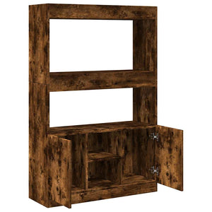 vidaXL Highboard Smoked Oak 92x33x140 cm Engineered Wood