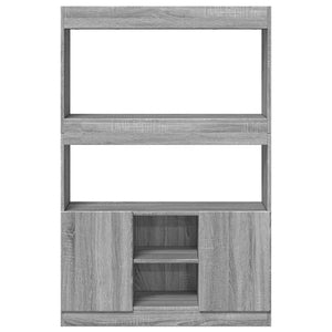 vidaXL Highboard Grey Sonoma 92x33x140 cm Engineered Wood