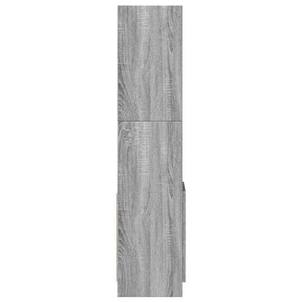 vidaXL Highboard Grey Sonoma 92x33x140 cm Engineered Wood