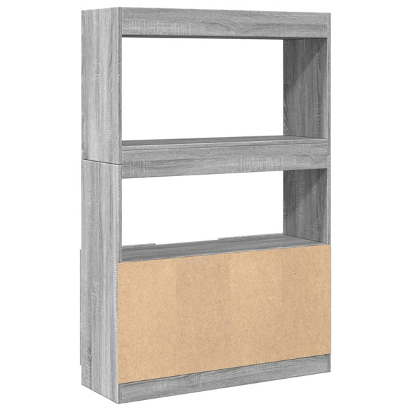 vidaXL Highboard Grey Sonoma 92x33x140 cm Engineered Wood