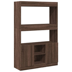 vidaXL Highboard Brown Oak Look 92x33x140 cm Engineered Wood