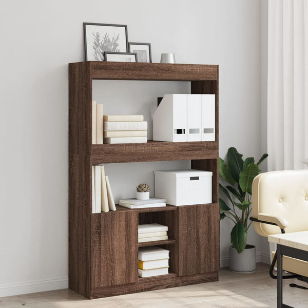 vidaXL Highboard Brown Oak Look 92x33x140 cm Engineered Wood