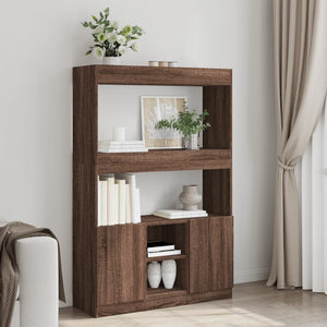 vidaXL Highboard Brown Oak Look 92x33x140 cm Engineered Wood