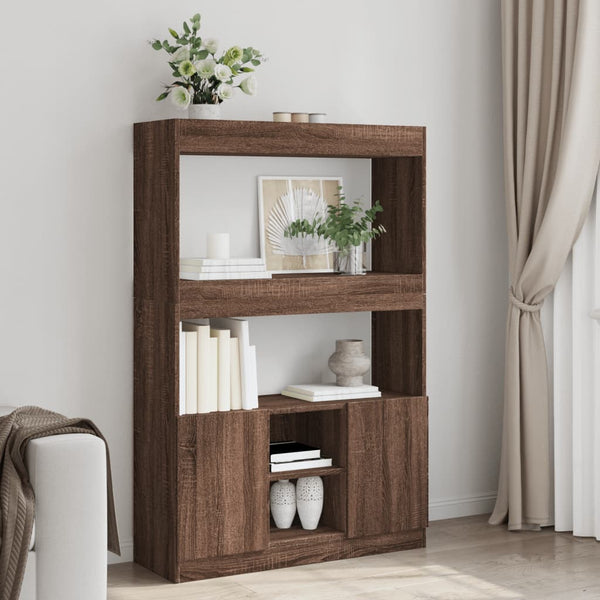 vidaXL Highboard Brown Oak Look 92x33x140 cm Engineered Wood