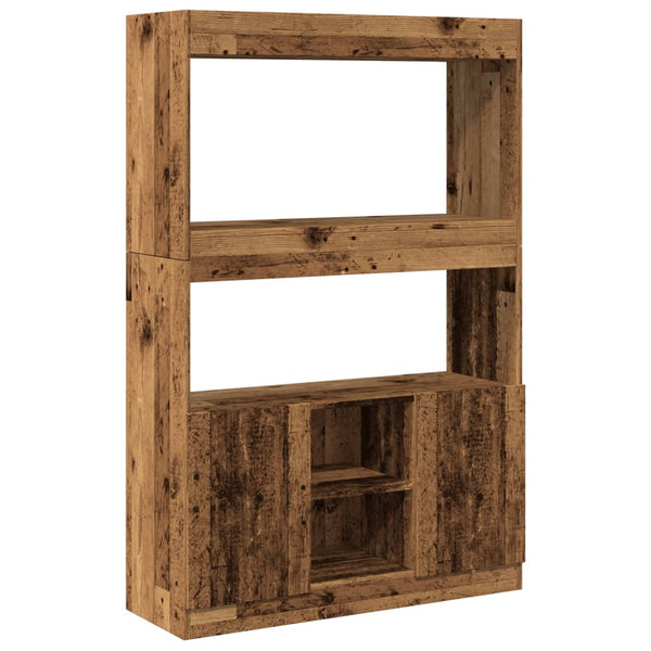 vidaXL Highboard Reclaimed Wood Look 92x33x140 cm Engineered Wood
