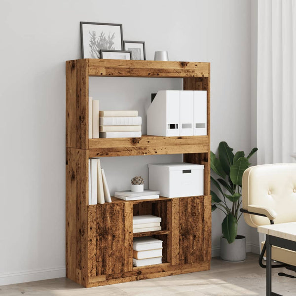 vidaXL Highboard Reclaimed Wood Look 92x33x140 cm Engineered Wood