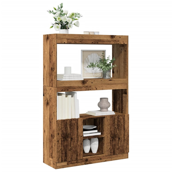 vidaXL Highboard Reclaimed Wood Look 92x33x140 cm Engineered Wood