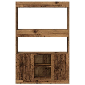 vidaXL Highboard Reclaimed Wood Look 92x33x140 cm Engineered Wood