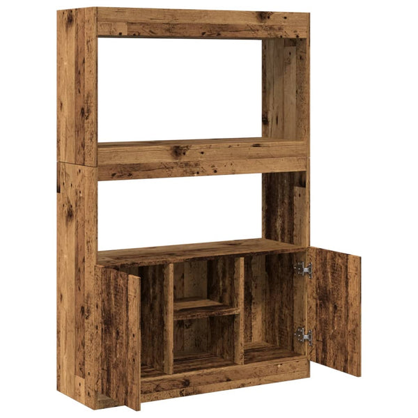 vidaXL Highboard Reclaimed Wood Look 92x33x140 cm Engineered Wood