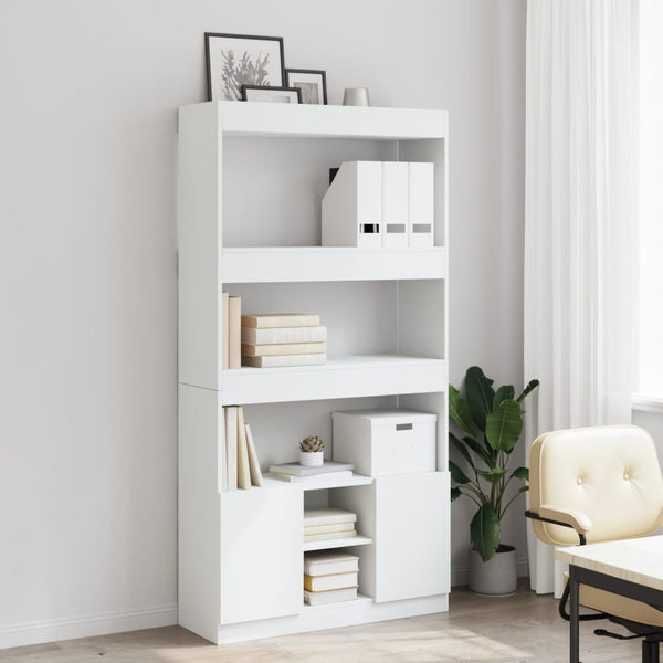 vidaXL Highboard White 92x33x180 cm Engineered Wood
