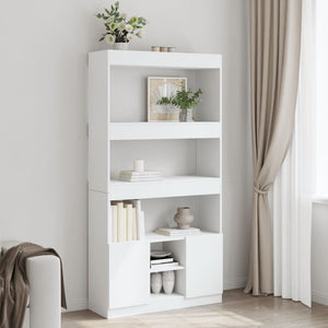 vidaXL Highboard White 92x33x180 cm Engineered Wood