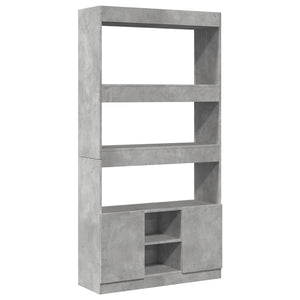 vidaXL Highboard Concrete Grey 92x33x180 cm Engineered Wood