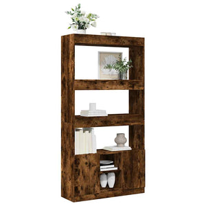 vidaXL Highboard Smoked Oak 92x33x180 cm Engineered Wood