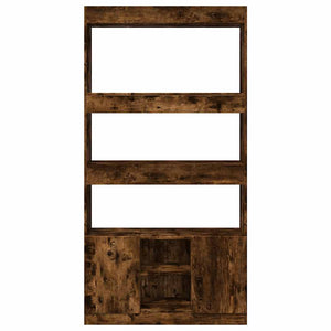 vidaXL Highboard Smoked Oak 92x33x180 cm Engineered Wood