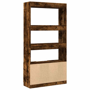 vidaXL Highboard Smoked Oak 92x33x180 cm Engineered Wood