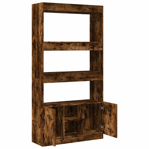 vidaXL Highboard Smoked Oak 92x33x180 cm Engineered Wood