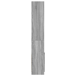 vidaXL Highboard Grey Sonoma 92x33x180 cm Engineered Wood