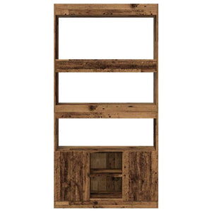 vidaXL Highboard Reclaimed Wood Look 92x33x180 cm Engineered Wood