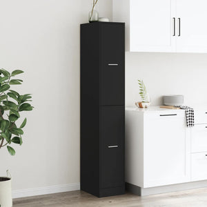vidaXL Tall Cabinet Black 30x41x174.5 cm Engineered Wood