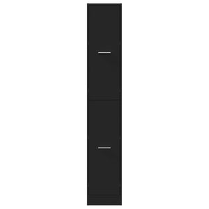 vidaXL Tall Cabinet Black 30x41x174.5 cm Engineered Wood