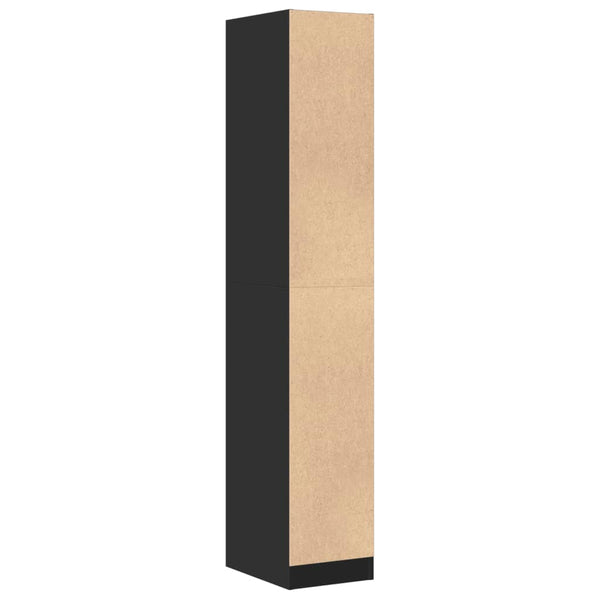 vidaXL Tall Cabinet Black 30x41x174.5 cm Engineered Wood