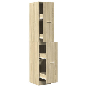 vidaXL Tallboy Cabinet Sonoma Oak 30x41x174.5 cm Engineered Wood