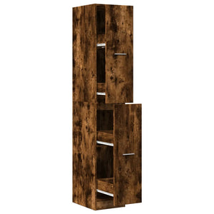 vidaXL Tall Cabinet Smoked Oak 30x41x174.5 cm Engineered Wood