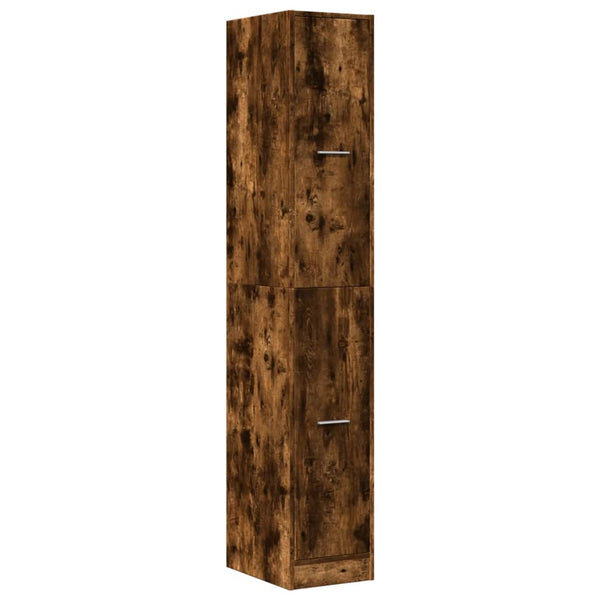vidaXL Tall Cabinet Smoked Oak 30x41x174.5 cm Engineered Wood