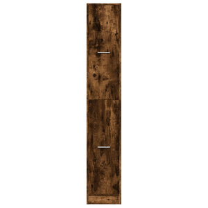 vidaXL Tall Cabinet Smoked Oak 30x41x174.5 cm Engineered Wood