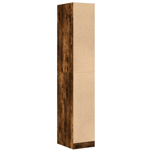 vidaXL Tall Cabinet Smoked Oak 30x41x174.5 cm Engineered Wood