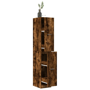 vidaXL Tall Cabinet Smoked Oak 30x41x174.5 cm Engineered Wood